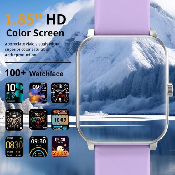 Smart Watch, 1.85"HD Smartwatches for Men Women, (Answer/Make Calls), IP68 Waterproof Fitness Watch, Heart Rate/Sleep Monitor, SpO2, Fitness Tracker with 120+ Sport Modes, Smartwatch for Android iOS - Image 4
