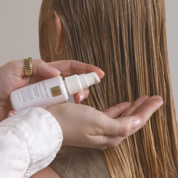 Kristin Ess Hair Weightless Shine Working Hair Serum for Dry Damaged Hair - Frizz Taming, Anti Breakage, Moisture Locking + Shine Enhancing - Color + Keratin Safe, 1.7 fl. oz. - Image 7