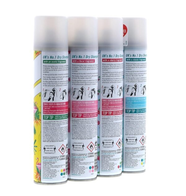 Batiste Dry Shampoo Original, Cherry, Blush, Tropical (4 pack) 6.73 oz - Image 5