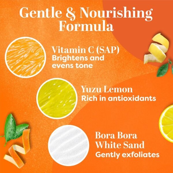 TruSkin Vitamin C Gentle Face Scrub - Brightening Daily Face Exfoliator for All Skin Types - Softens & Smooths Skin with Vitamin C, Yuzu Lemon, and Exfoliating Bora Bora White Sand - 4 Fl. Oz - Image 5