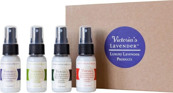 Victoria's Lavender Room Spray - All-Natural Home Atmosphere Spray, Pure Essential Oil Concentrated Room Spray Air Freshener & Bathroom Odor Eliminator, Luxury Room Spray, 4-Pack Sampler, 1 oz - Image 7