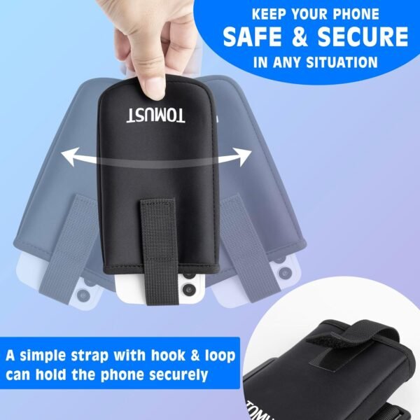 Phone Holder with Three Strap, Lightweight Arm Band with Reflective Logo, Elastic Armband Sleeve with Case Fits iPhone and Android, Use for Running, Hiking, Fitness and Workouts, Women/Men - Image 7