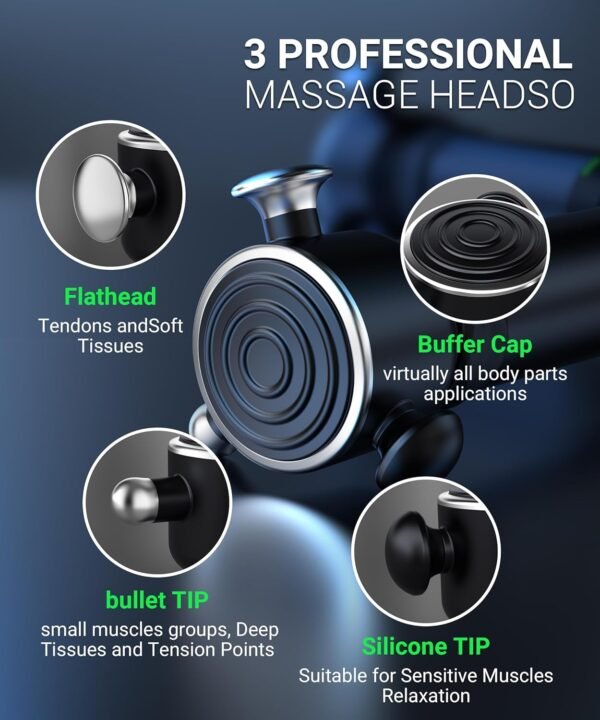HYAKO R1 Deep Tissue Vibrating Muscle Massager - Therapy Back Massager for All Body Relief - Muscle Pain Relief and Fascial Binding - Trigger Point Therapy Massage Tool - Gifts for him - Image 4