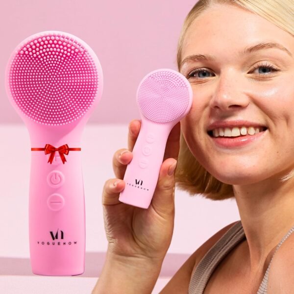 Facial Cleansing Brush - Valentines Gift - for Deep Cleansing, Gentle Exfoliating and Massaging - Waterproof and Rechargeable Face Cleanser Brush - Valentine Gifts for Women, Galentines Day Gifts - Image 2
