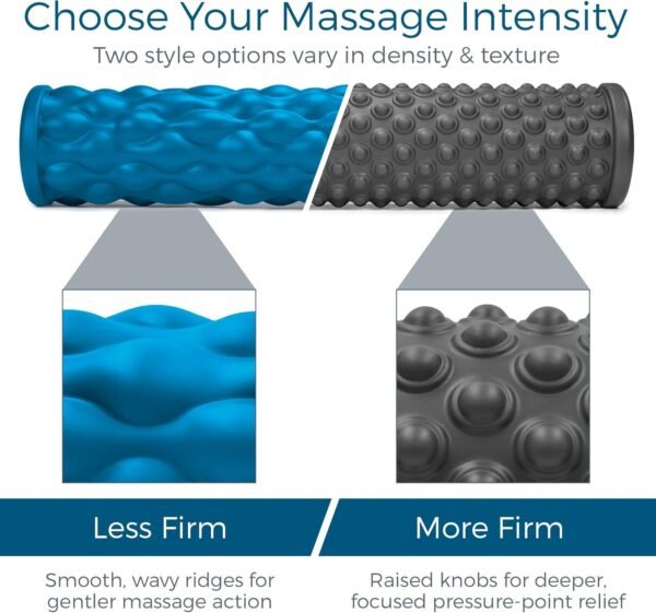 Teeter Massage Foam Roller Bundle - Textured for Deep Tissue Muscle Relief to Boost Recovery, Flexibility, Mobility - Back Pain Relief, Sports Massage, Myofascial Release - Image 5