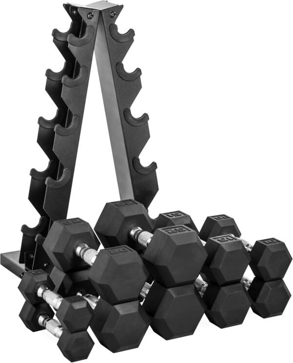 Cap Barbell 150 LB Dumbbell Set with Rack - Image 3