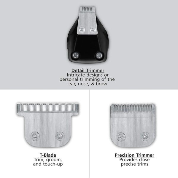 Wahl PowerPro Corded Detailer Trimmer Kit for Mens Grooming – for Beard, Mustache, Stubble, Ear, Nose, & Body Grooming – Model 9686 - Image 4