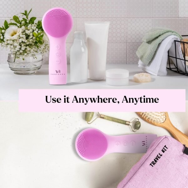 Facial Cleansing Brush - Valentines Gift - for Deep Cleansing, Gentle Exfoliating and Massaging - Waterproof and Rechargeable Face Cleanser Brush - Valentine Gifts for Women, Galentines Day Gifts - Image 10