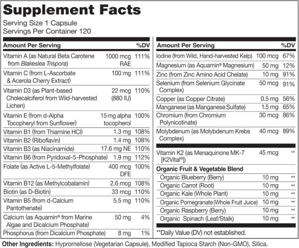 NATURELO Mens Multivitamins - One Daily Multivitamin for Men with Vitamins, Minerals & Organic Whole Foods, Boost Energy & Health, Non-GMO, 120 Vegetarian Capsules - Image 6
