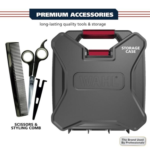 Wahl USA Pro Ultra Quiet High Torque Corded Hair Clipper for Ultra Quiet Operation and Cooler Operating Temperatures, Metal Housing with Bonus Hair Clipping Guard Caddy - Model 3000097 - Image 9