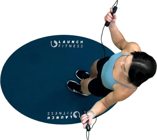 Omni 52"x32" Non-Slip Jump Rope Mat, Shock Absorbing Extra Thick Design - Image 2