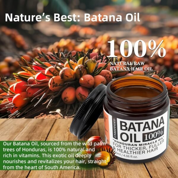 Batana Oil for Hair Growth, Batana Oil Organic 100%, Hair Growth Oil for Frizz, Split Ends, Texture & Shine (4.06 Fl oz, Original) - Image 4