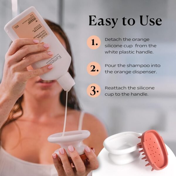 KAMEDIS Scalp Massager Brush - Silicone Gentle Scalp Scrubber, Exfoliator & Hair Dandruff Scrub Away - Use On Shower with Shampoo for Scalp Scrub. Suitable for Men & Women - Image 5