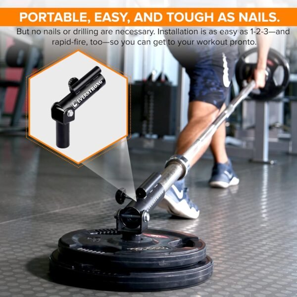 EVERSTRONG 1 inch and 2 inch - Landmine Base Gym Equipment - T Bar Row Landmine Attachment For Barbell - Home or Small Spaces - T Bar Row Platform for Deadlift Squat Tricep Exercises - Image 4