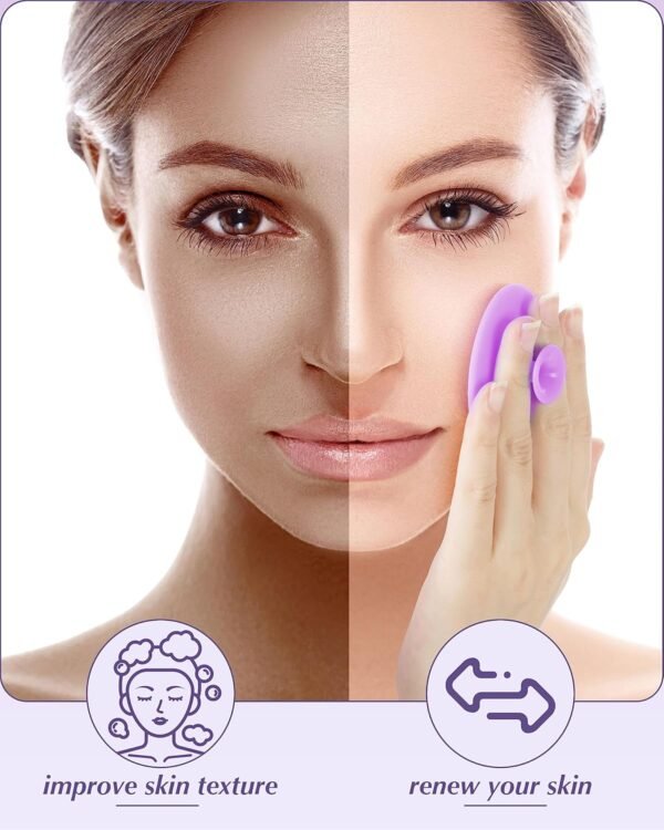 Face Scrubber, 8 PCS Silicone Face Scrubber Exfoliator for Women, Face Cleansing Brush Blackhead Acne Pore Pad for Deep Cleaning Skin Care - Image 6