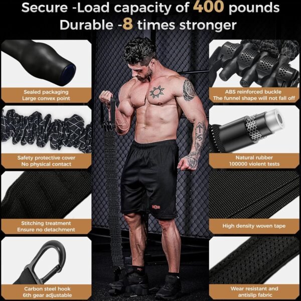 Innstar Pull Up Assistance Bands, 3 Heavy-Duty Adjustable Pull Up Bands Set, Pull Up Bands Assistance Bands for Enhanced Strength Training - Patent - Image 4