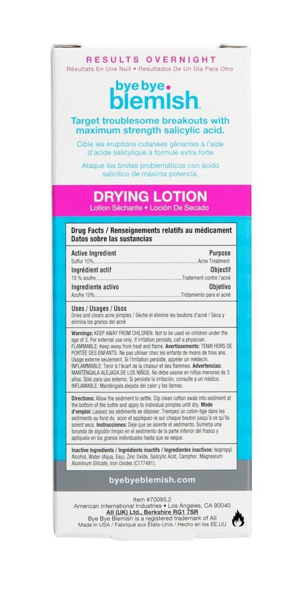 Bye Bye Blemish Acne Drying Lotion, Reduce Pimples Overnight 1oz, 1-Pack - Image 9