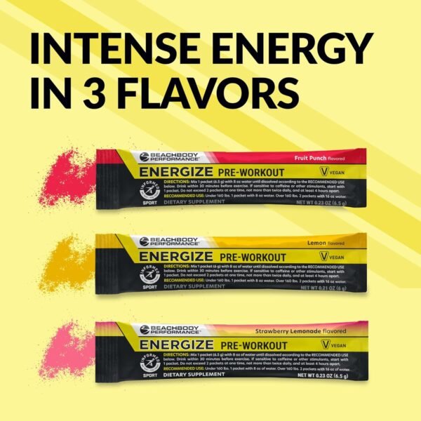 BODi Energize Pre Workout Powder - Beta-Alanine, Quercetin & Low-Dose Caffeine Formula for Enhanced Energy & Focus, Increase Energy & Endurance Supplement, Strawberry Lemonade Flavored, 20 Sticks - Image 6