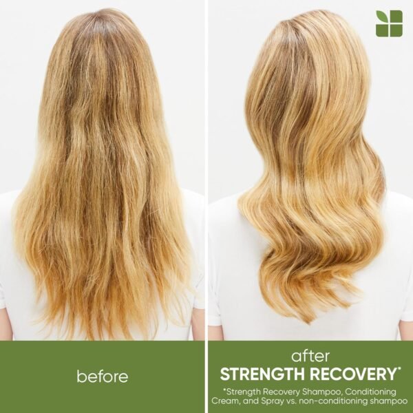Biolage Strength Recovery Leave-In Conditioner Spray | Hair Repairing Heat Protectant & Detangler | Strengthens & Prevents Damage | For Damaged & Sensitized Hair | Vegan | Cruelty-Free - Image 3