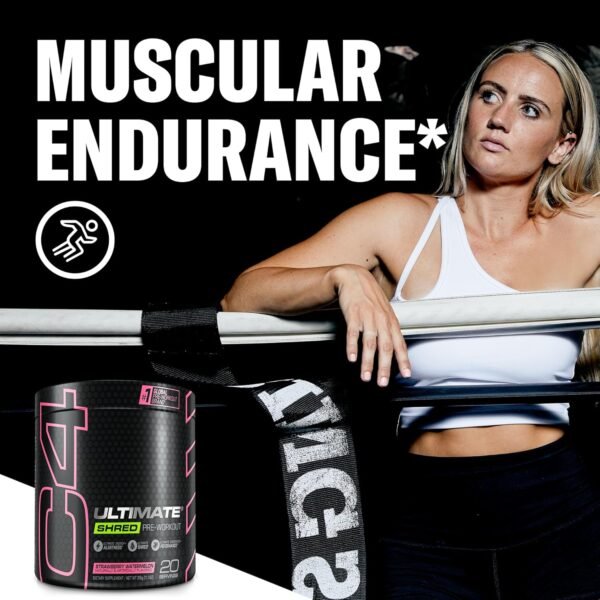 Cellucor C4 Ultimate Shred Pre Workout Powder for Men & Women, Weight Loss Supplement with Ginger Root Extract, Strawberry Watermelon, 20 Servings (Pack of 1) - Image 7