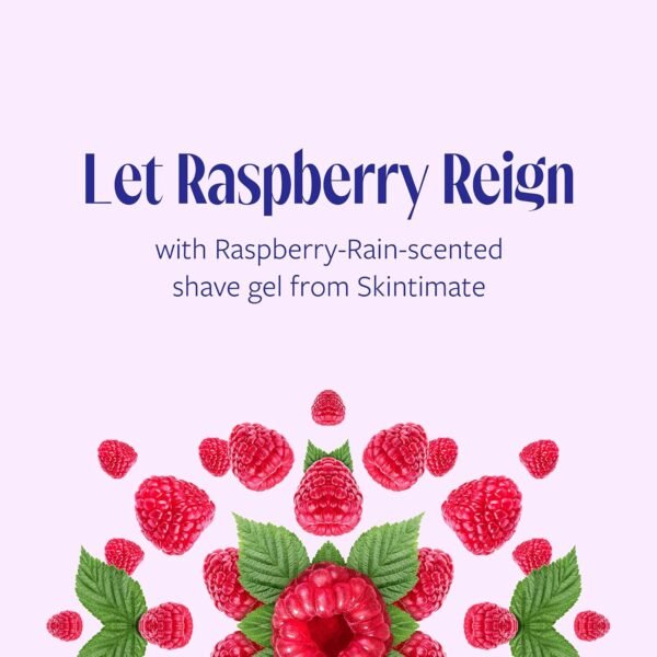 Skintimate Raspberry Rain Shave Gel for Women, 3 Pack | Skintimate Shaving Cream for Women, Womens Shaving Cream, Shave Cream, Shaving Foam, Womens Shave Gel, Pack of 3, 7oz each - Image 7