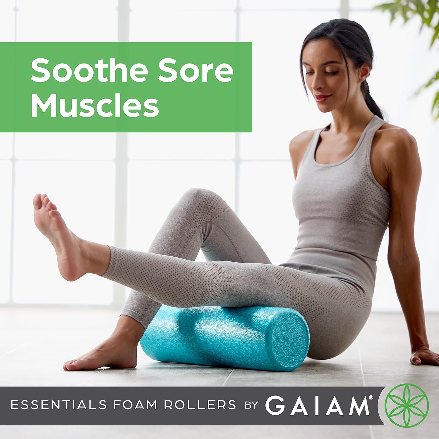 Gaiam Essentials Foam Roller, High Density Firm Deep Tissue Muscle Massager for Back Pain & Sore Muscles - Image 3