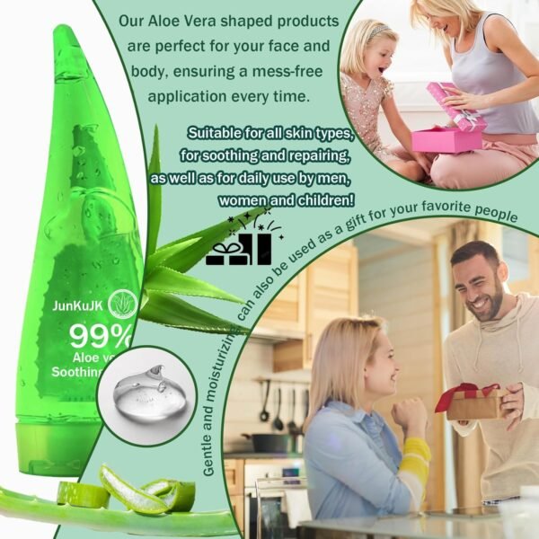 99% Purity Aloe Vera Gel,260ml - Hydrating Aloe Vera Gel for Face and Skin,No Sticky Moisturizing Aloe Gel - Image 8