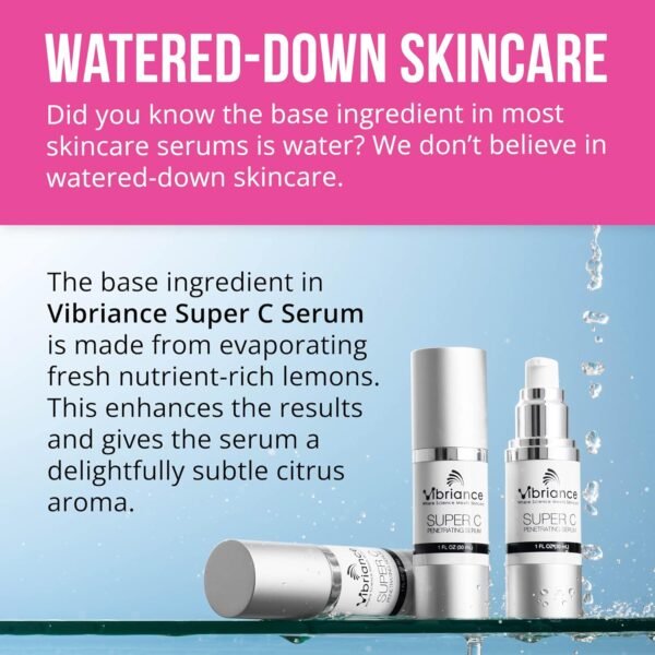 Vibriance Super C Serum for Mature Skin, Made in USA, All-in-One Vitamin Formula Hydrates, Firms, Lifts, Smooths, Targets Age Spots, Wrinkles, 1 fl oz - Pack of 3 - Image 6