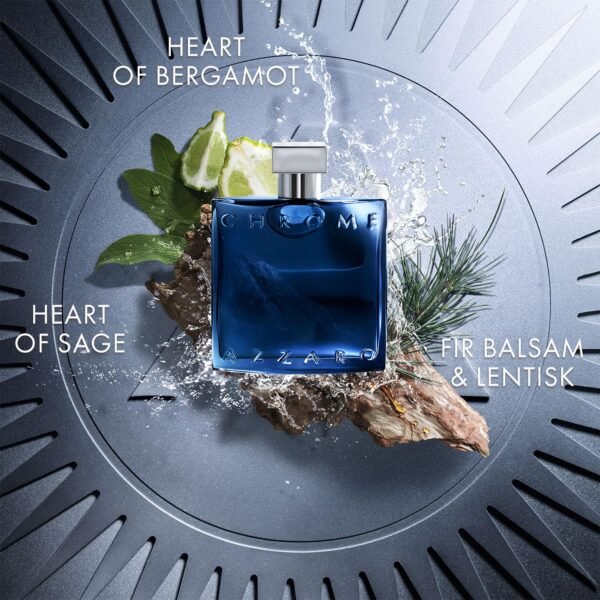 Azzaro Chrome Parfum - Fresh Aromatic Mens Cologne - Intense Fougère Citrus Fragrance - Notes of Bergamot - Lasting Wear for Day & Night - Masculine Clean Scent - Luxury Perfumes for Men - Image 3