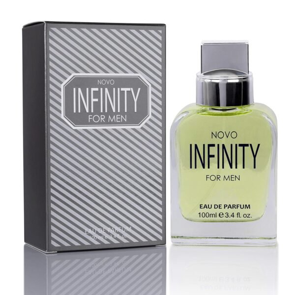 Novo Infinity for Men - 3.4 Fluid Ounce Eau De Parfum Spray for Men - Refreshing Citrusy & Floral Top Notes with Subtle Woody Undertones Smell Fresh All Day Long Gift for Men for All Occasions - Image 2
