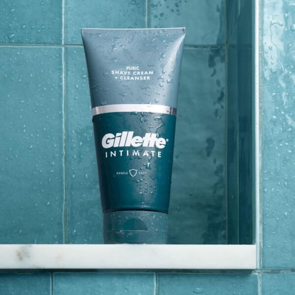 Gillette Intimate 2 in 1 Pubic Shave Cream + Cleanser, Gentle Formula, Formulated for Pubic Hair & Skin, with Aloe, Paraben Free (177 ml) - Image 9