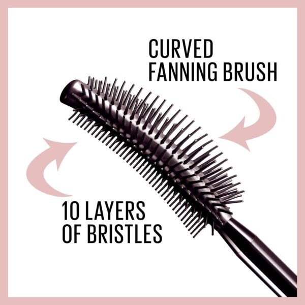 Maybelline Lash Sensational Waterproof Mascara, Lengthening and Volumizing for a Full Fan Effect,Very Black, 1 Count - Image 4