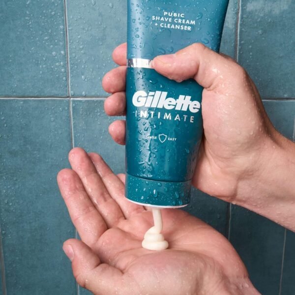 Gillette Intimate 2 in 1 Pubic Shave Cream + Cleanser, Gentle Formula, Formulated for Pubic Hair & Skin, with Aloe, Paraben Free (177 ml) - Image 10