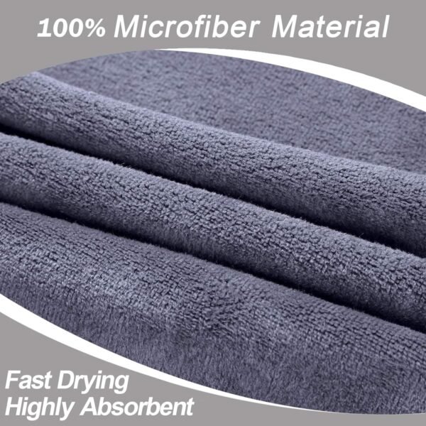 BOBOR Gym Towels Set, Microfiber Sports Towel for Men and Women, Super Soft and Quick-Drying 3-Pack Set Towel, for Tennis, Yoga, Cycling, Swimming (1Blue+1Purple+1Gray, 14" x 29") - Image 6