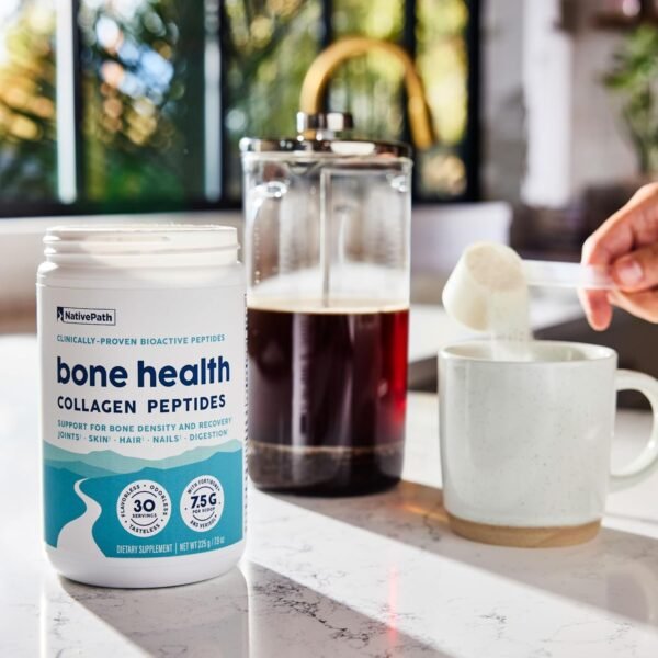 NativePath Bone Health Collagen Peptides, Type 1 & 3, with Fortibone and Verisol, 7.9 Ounce, 30 Servings - Image 8