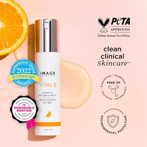 IMAGE Skincare, VITAL C Hydrating Anti-Aging Face Serum, with Vitamin C and Hyaluronic Acid, to Brighten, Tone and Smooth Appearance of Wrinkles - Image 8