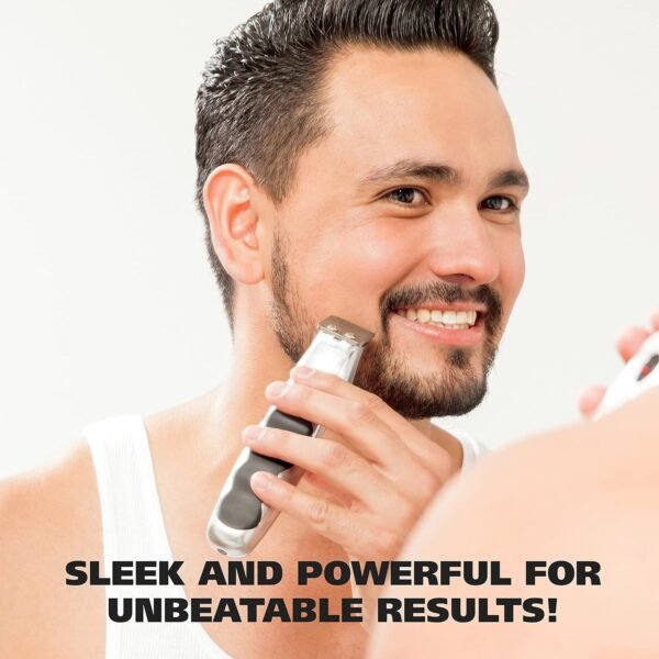 Wahl Groomsman Battery Operated Facial Hair Trimmer for Beard & Mustache Trimming Including Light Detailing and Body Grooming – Model 9906-717V - Image 9