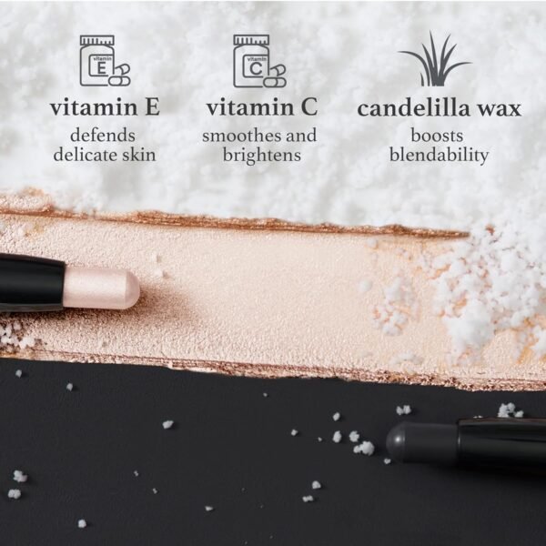 Julep Eyeshadow 101 Crème-to-Powder Waterproof Eyeshadow Stick – Pearl Shimmer – Long-Lasting, Crease-Proof, Light Golden-Beige Shimmer Cream Eyeshadow with Built-in Smudger - Image 3