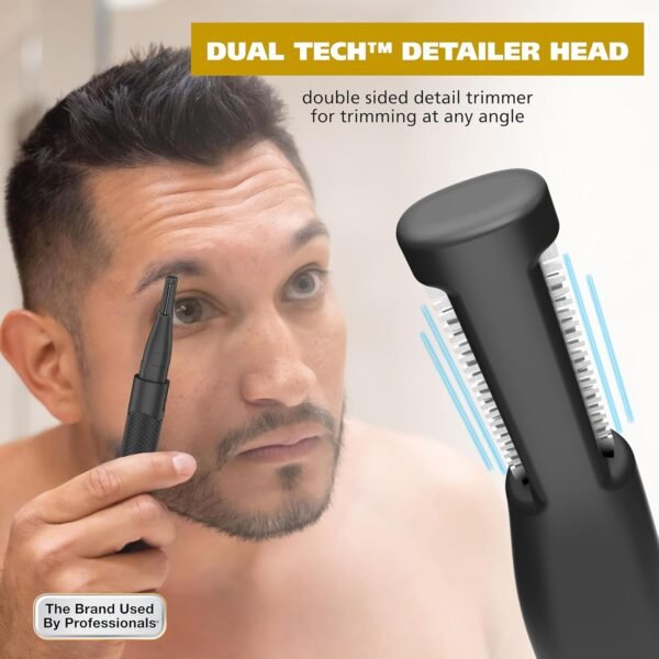 Wahl Manscaper ® 2 in 1 Lithium Battery Tactical® Dual Sided Eyebrow Trimmer and Nose Hair Trimmer for Men – Model 3023805 - Image 5