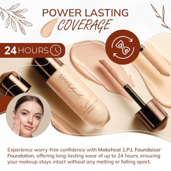 1.P.L Foundaiser Foundation SPF 20 PA++, Korean Foundation, Long-Lasting & Flawless Coverage, For Fair to Light Skin Tones, Dual-Function Foundation, (0.98oz) (19N - Purity) - Image 4