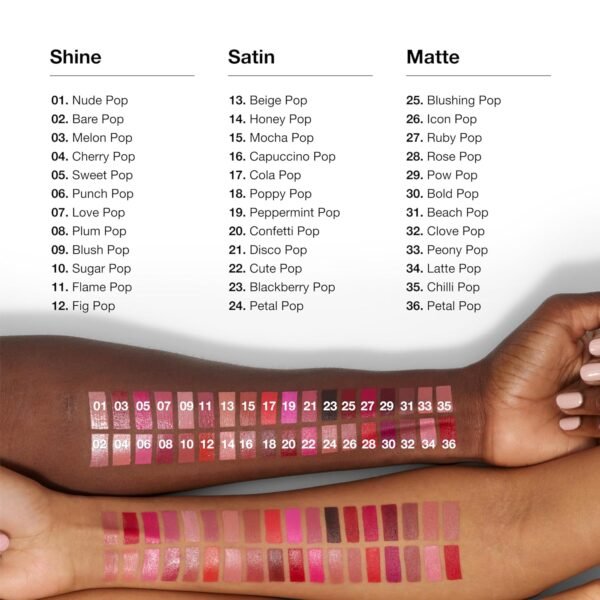 Clinique Pop Longwear Lipstick | Long Lasting, Satin, Matte + Shine - Image 6
