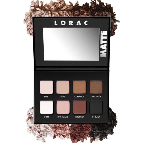 LORAC PRO Matte & Shimmer Eyeshadow Palette, Metallic High Pigmented, Mirror Compact - Image 8