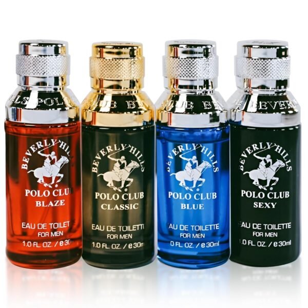 Beverly Hills Polo Club Exclusive Fragrance Collection For Men With 4 Different Fragrances, Blaze, Blue, Classic, and Sexy, 1fl oz Each (Pakaging May Vary) - Image 2