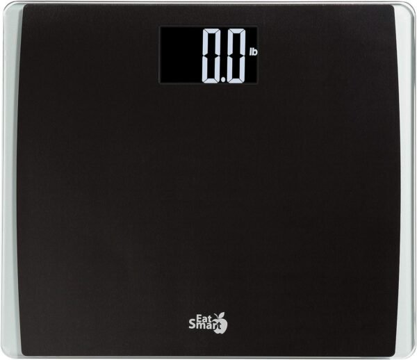 Eat Smart Precision Digital Bathroom Scale, 550 lb High Capacity Scale, Extra Wide Platform, Bath Scale for Body Weight, Black - Image 2