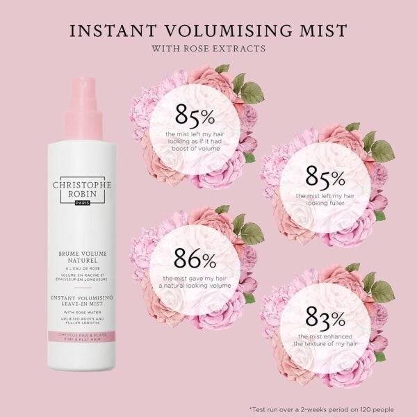 Christophe Robin Instant Volumising Mist with Rose Water for Thin, Fine, and Flat Hair 5 fl. oz - Image 8