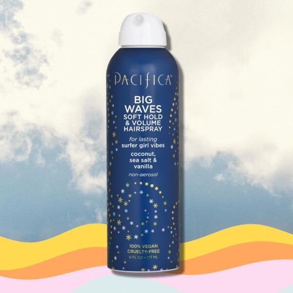 Pacifica Beauty Big Waves Coconut, Vanilla & Sea Salt Hairspray, Controls Frizz & Adds Volume, Designed for Wavy Hair, Vegan & Cruelty-Free, 6 Fl Oz - Image 7