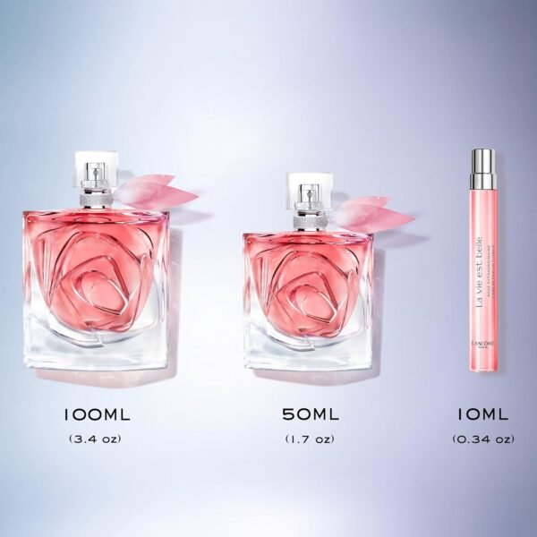 Lancôme La Vie Est Belle Rose Extraordinaire Eau de Parfum - Amazon Exclusive - Long Lasting Fragrance with Rose, Iris & Woody Musk - Women's Perfume – Travel Size 0.34 Fl. Oz. - Image 4