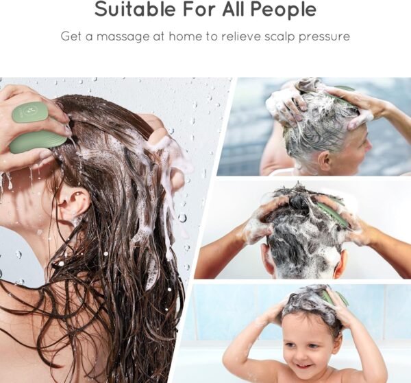 Massage Shampoo Brush, for Hair Growth and Dandruff Removal, Scalp Massager Exfoliating Brush, Soft Silicone Brush for Gentle Massaging on Scalp,for Wet & Dry Hair,for Men and Women. - Image 6