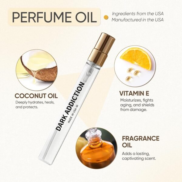 Perfume Oil for Women Men Inspired by B.lack O.pium Ambery Vanilla Long Lasting Perfume Body Oil Travel Size 0.4oz/12 mL - Image 4