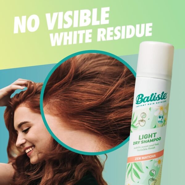 Batiste Light Dry Shampoo, Zen Matcha, Invisible Finish, Refresh Hair & Absorb Oil Between Washes, 3.81 Oz - Image 6